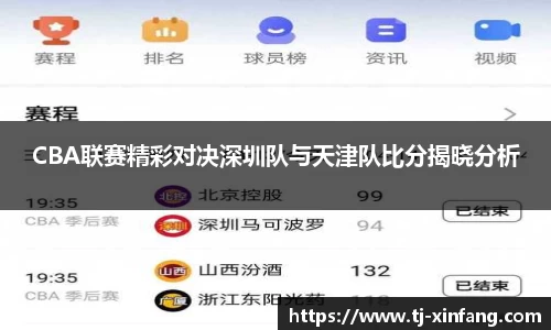 CBA联赛精彩对决深圳队与天津队比分揭晓分析